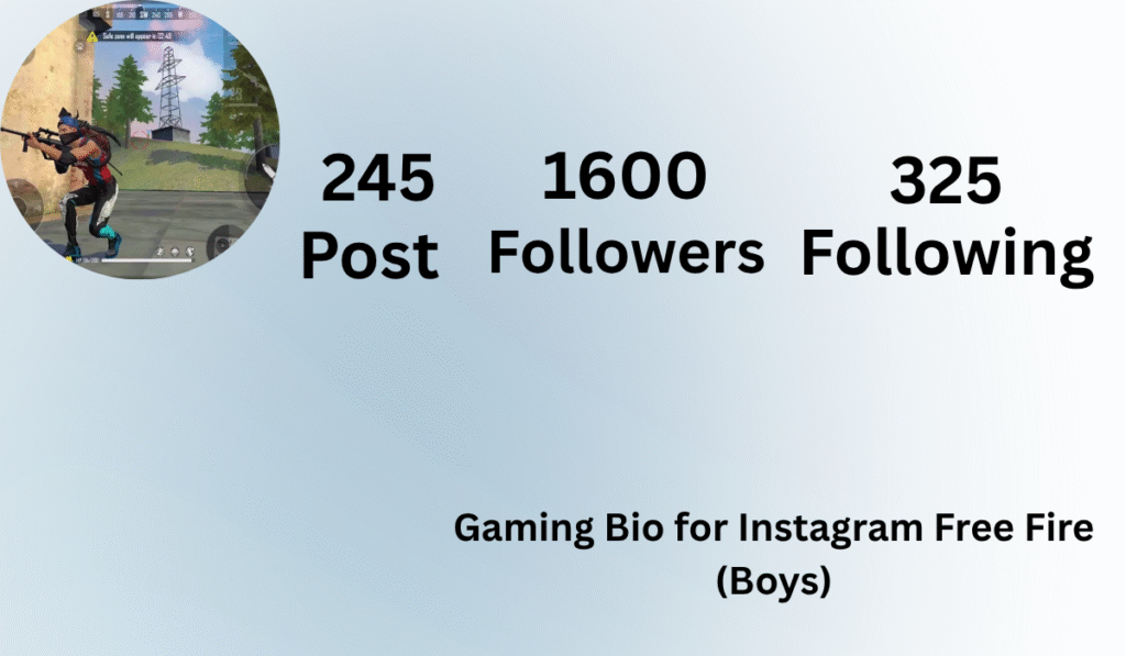 Gaming Bio for Instagram Free Fire (Boys)