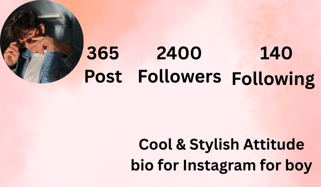 Cool & Stylish Attitude bio for Instagram for boy
