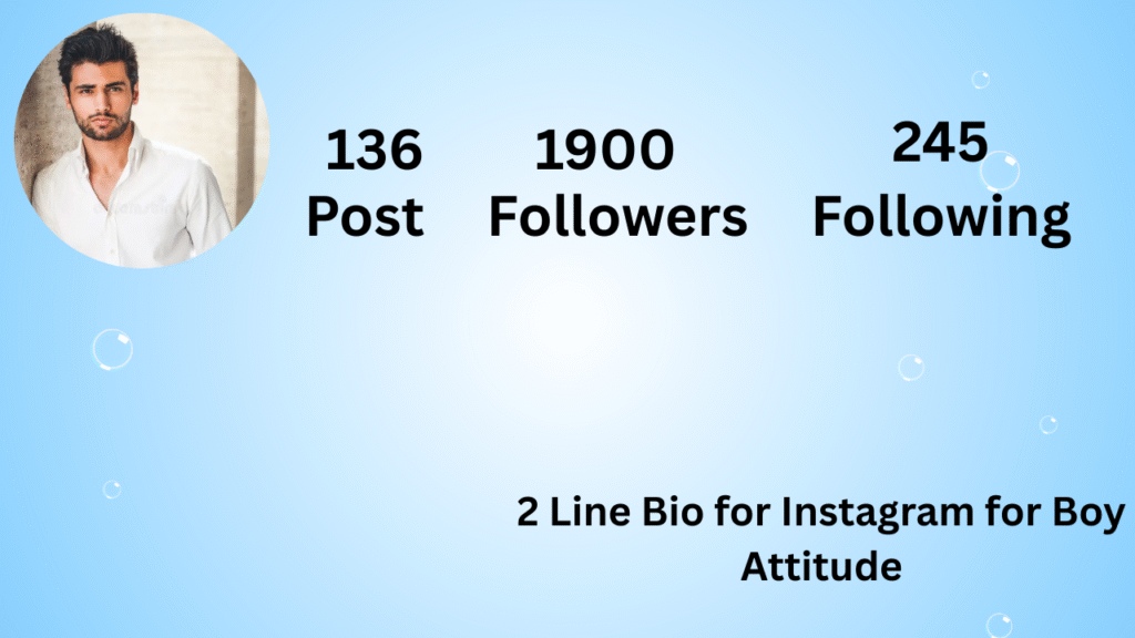 2 Line Bio for Instagram for Boy Attitude