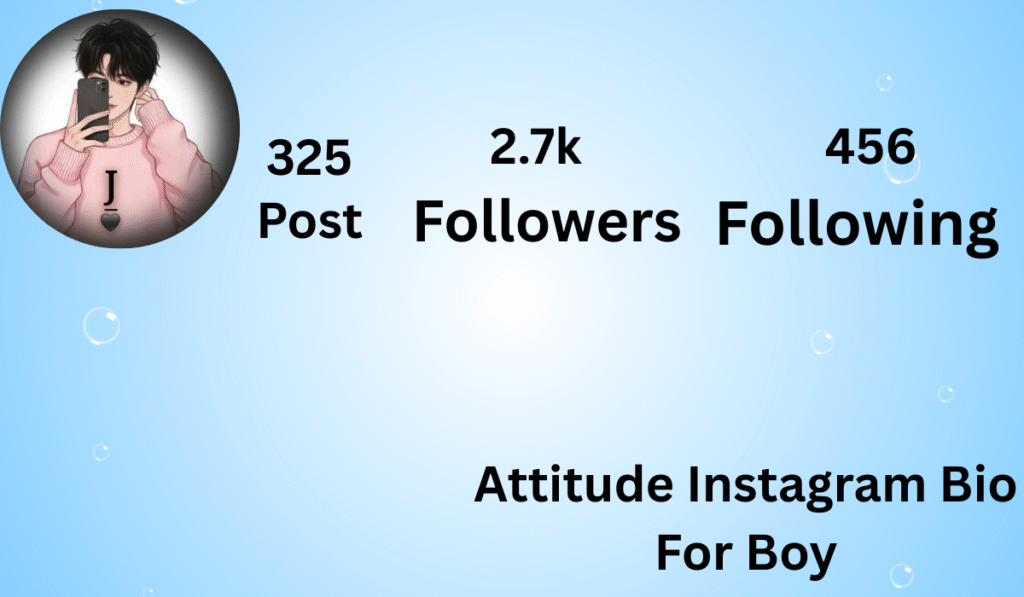 Attitude Instagram Bio For Boy