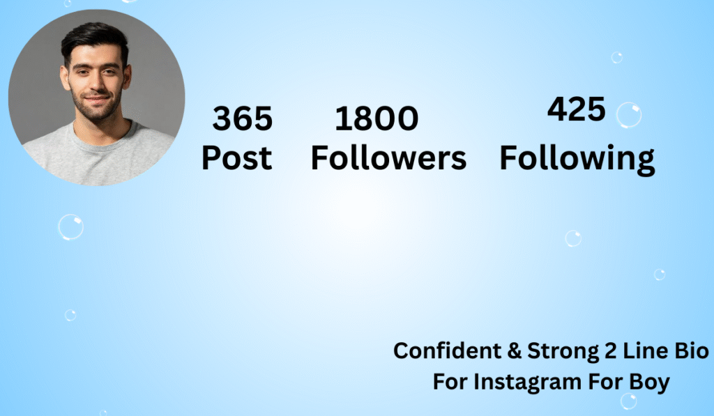 Confident & Strong 2 Line Bio For Instagram For Boy