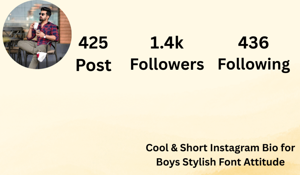 Cool & Short Instagram Bio for Boys Stylish Font Attitude