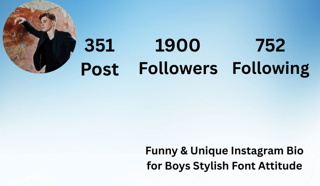 Funny & Unique Instagram Bio for Boys Stylish Font Attitude