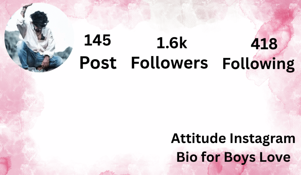 Attitude Instagram Bio for Boys Love