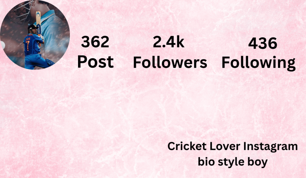 Cricket Lover Instagram bio style boy