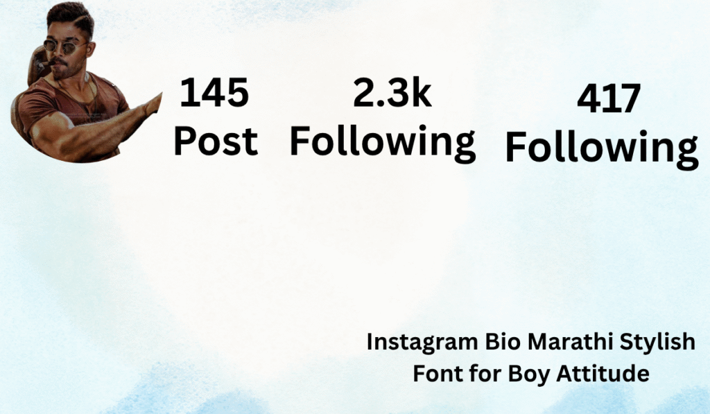 Instagram Bio Marathi Stylish Font for Boy Attitude