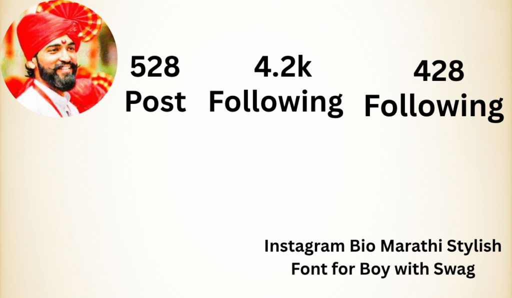 Instagram Bio Marathi Stylish Font for Boy with Swag