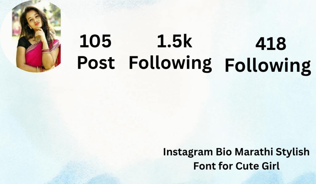 Instagram Bio Marathi Stylish Font for Cute Girl