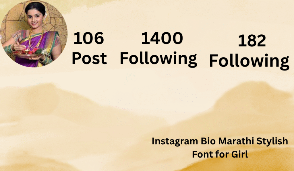 Instagram Bio Marathi Stylish Font for Girl
