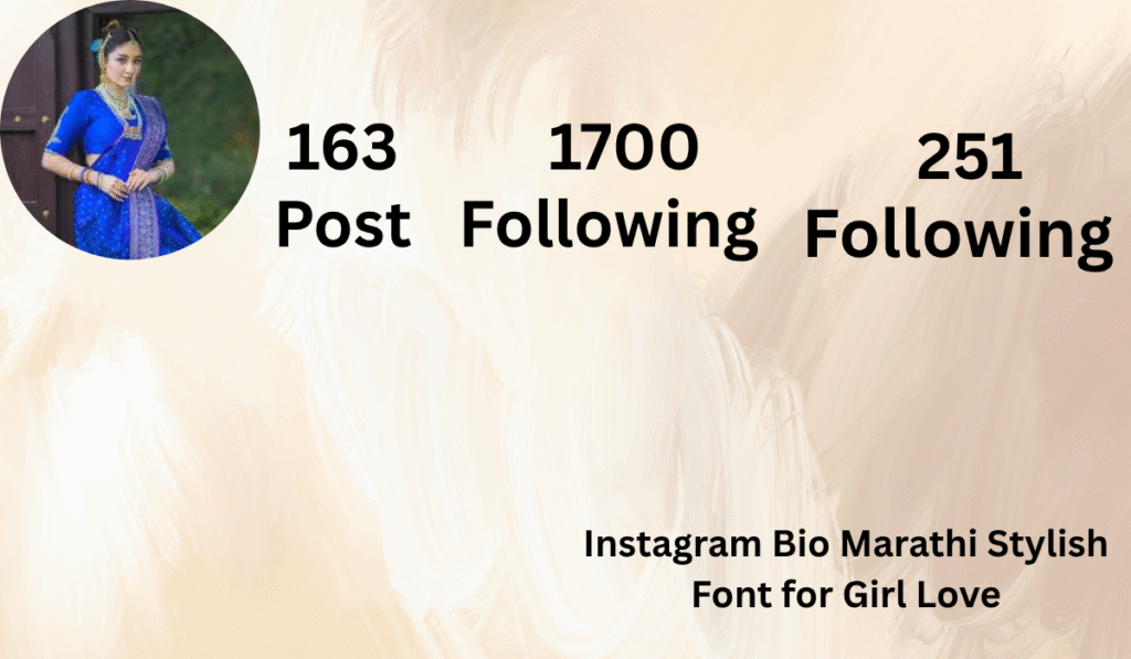 Instagram Bio Marathi Stylish Font for Girl Love