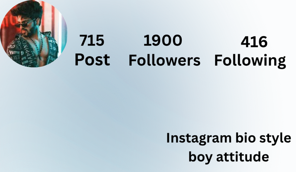 Instagram bio style boy attitude