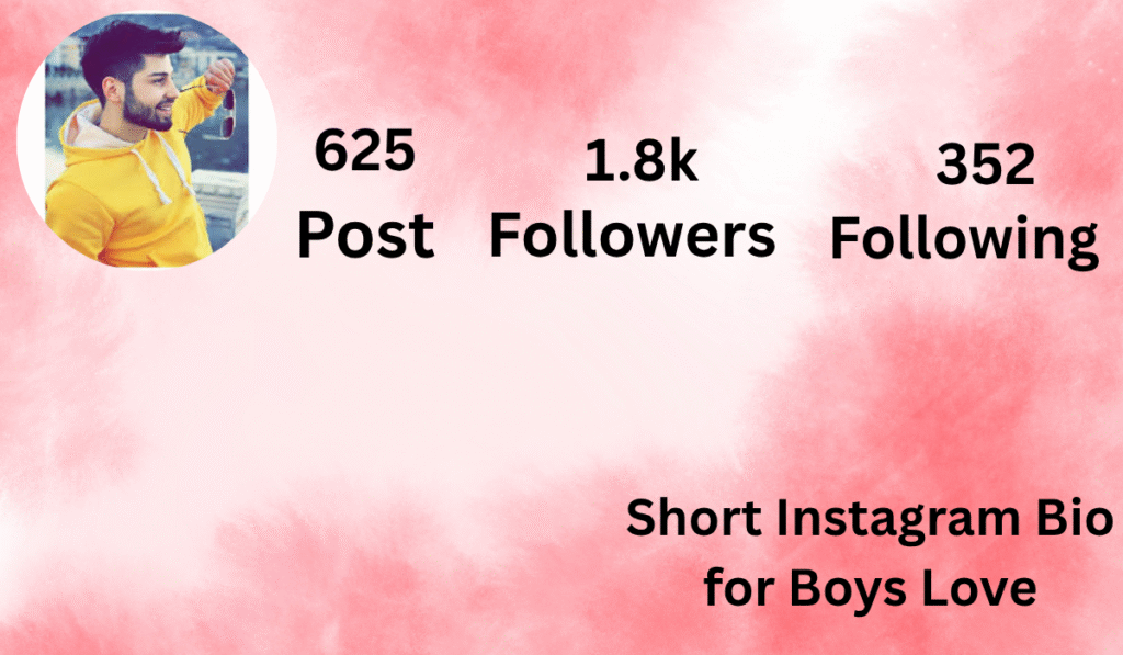 Short Instagram Bio for Boys Love