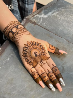 Peacock Royal Mehndi Design