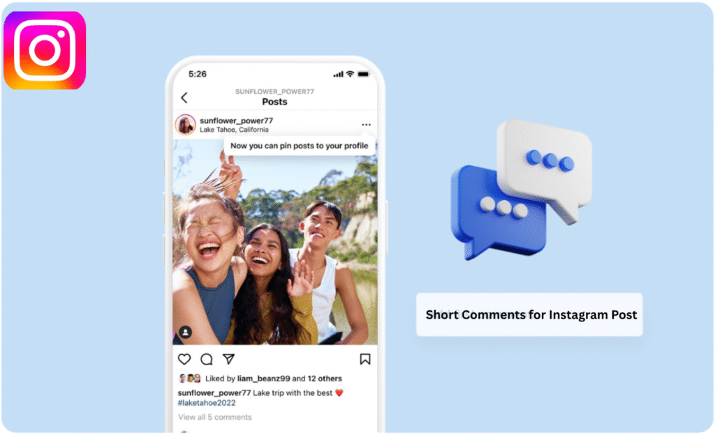 Short Comments for Instagram Post